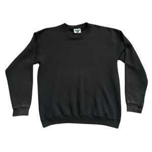 Vintage 90s LEE Heavyweight Thrashed Black Sweatshirt Made In USA